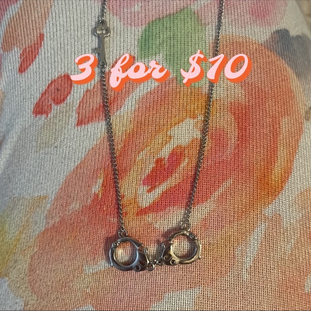 Handcuff and Key Necklace